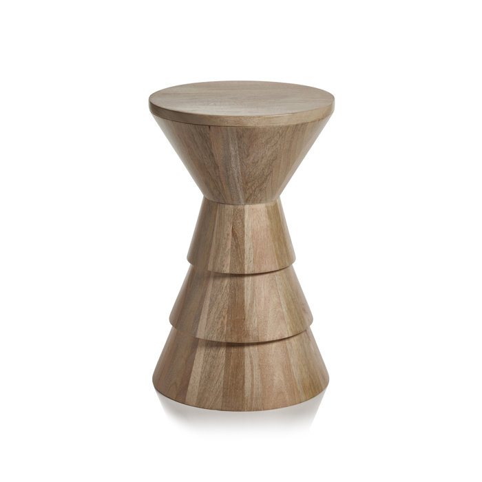 Zodax 18'' Tall Solid Wood Accent Stool Wayfair Canada